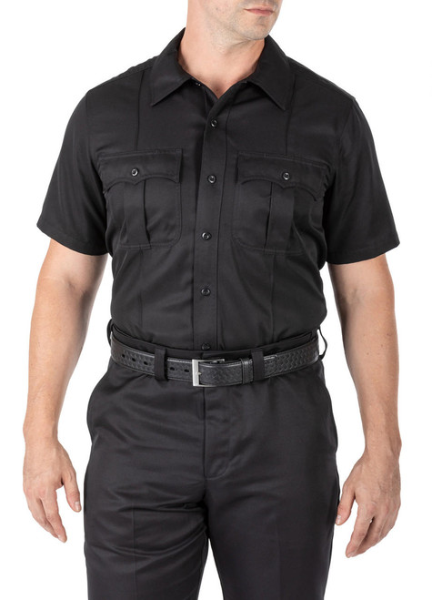 5.11 Tactical Men's Class A Fast-Tac Twill Short Sleeve Shirt - LA Police Gear - Black