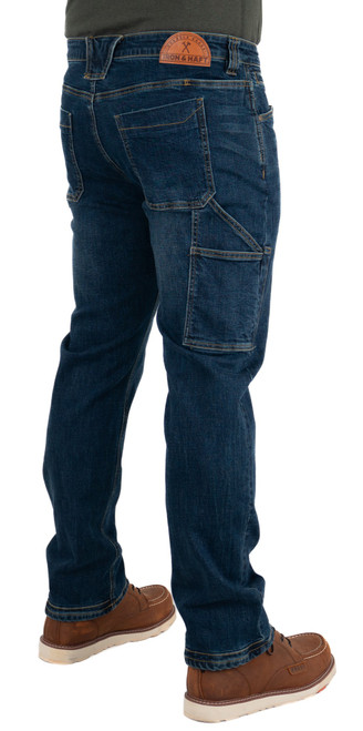 Iron & Haft Men's Journeyman Stretch Denim Durable Work Jeans