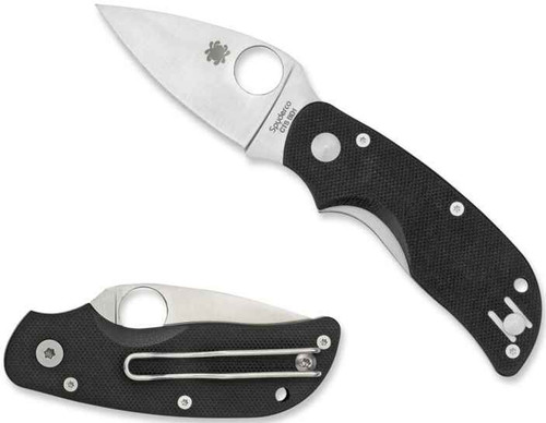 Spyderco Cat G-10 Black Folding Knife C129GP 716104009169