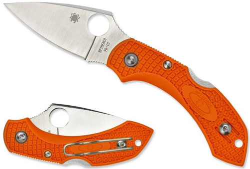 Spyderco Dragonfly 2 Lightweight Orange Plain Edge Folding Knife C28POR2 716104009596
