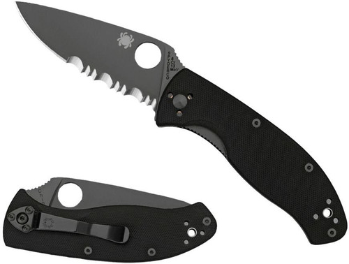 Spyderco Tenacious G-10 Black / Black Blade Knife TENG10BB