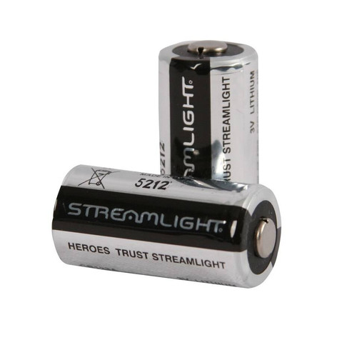 Streamlight 3V CR123 Lithium Batteries - 2 Pack 2PACK