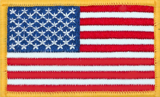 US Flag PVC Patch - Hot Pink