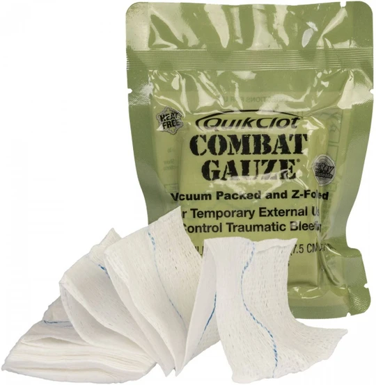 North American Rescue Z-Fold Vacuum Packet QuikClot Hemostatic
