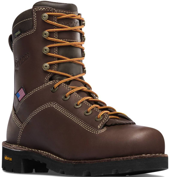 Danner バーガンディ ハイカットブーツ　US7.5 Danner Mens Quarry USA Brown Alloy Toe 8