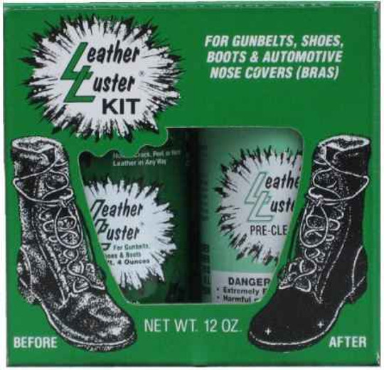 Leather Luster Black Military Polish High Gloss 4 oz for Boots