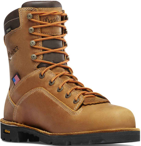 Danner Mens Quarry USA 400G Distressed Brown Work Boot 17319