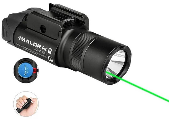 OLIGHT Baldr PRO グリーンレーザー&LED タクティカルライト Olight Baldr Pro R Rechargeable Bright White Light with