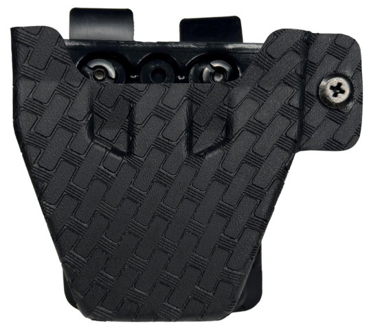 Aker Leather 508 Handcuff Case - Genuine Leather, Fits Standard Chain Or Hinged Handcuffs, Black Basketweave - View #3