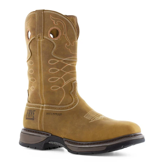 New Frye Steel Toe Wellington Work Brown Boots FR40303 Waterproof Mens Size 7 Frye Supply Boots: Men main image 4