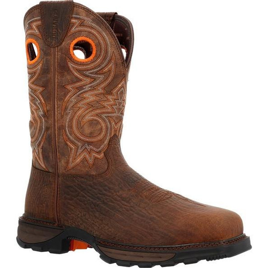 Durango Men's Maverick Pro Western Boot, Brown, Size 9 - Steel Toe, Comfort Footbed, Goodyear Welt Construction