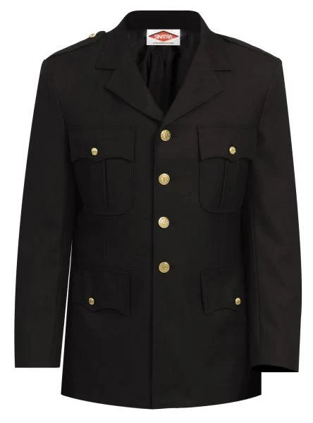 First Class Uniforms Sinatra Button Front Ike Jacket with Satin