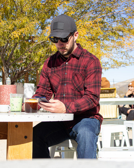 Iron & Haft Men's Button Down Work Flannel - LA Police Gear