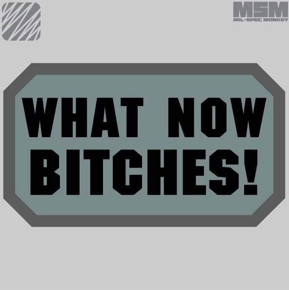 Mil-Spec Monkey What Now Bitches Patch WHATNOW