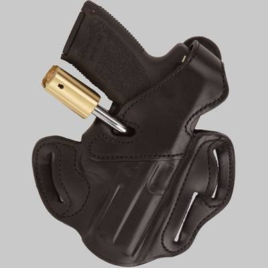 DeSantis Flight Deck Officer Leather Holster with Lock Hole - Sig-Sauer P229 - Left Hand
