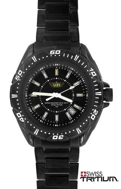 UZI Ballistic Tritium Black Stainless Steel Watch 26-BSS 024718926018