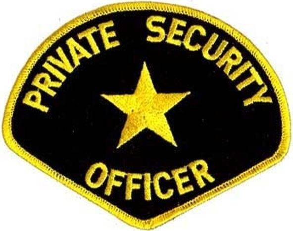 Heros Pride Private Security Officer Patch-Med Gold on Black 5154