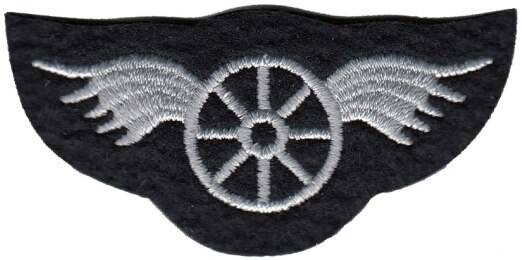 Heros Pride Silver Wheel with Wings Patch 5349 - LA Police Gear
