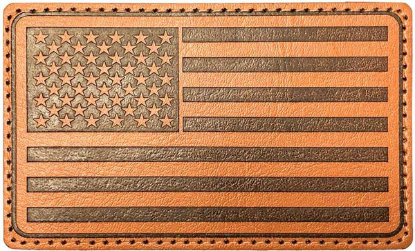 LA Police Gear Leather Flag Patch PATCH-LEATHER 840041754506