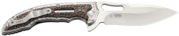 CRKT 5470 Fossil Drop Point EDC Flipper Folding Knife  5470 794023547009