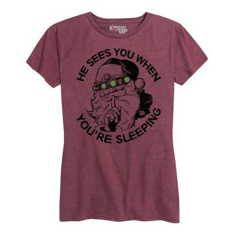 Ranger Up Women's He Sees You When You're Sleeping T-Shirt  RU1956 