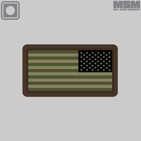 Mil-Spec Monkey US Flag PVC Mini REV Patch USFLAGPVCMINIREV