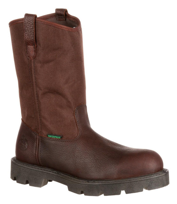 Georgia Boot Homeland 11" Brown Waterproof Steel Toe Wellington Boot  G111 