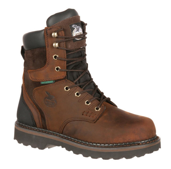 Georgia Boot Brookville 8" Brown Waterproof Work Boot  G9134 