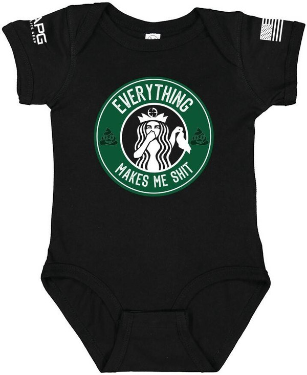 LA Police Gear Everything Makes Me Shit Baby Onesie  EMMS-ONESIE 