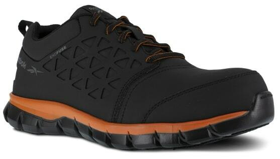 Reebok Men's Composite Toe Black Sublite Cushion Work Shoe RB4050  RB4050 
