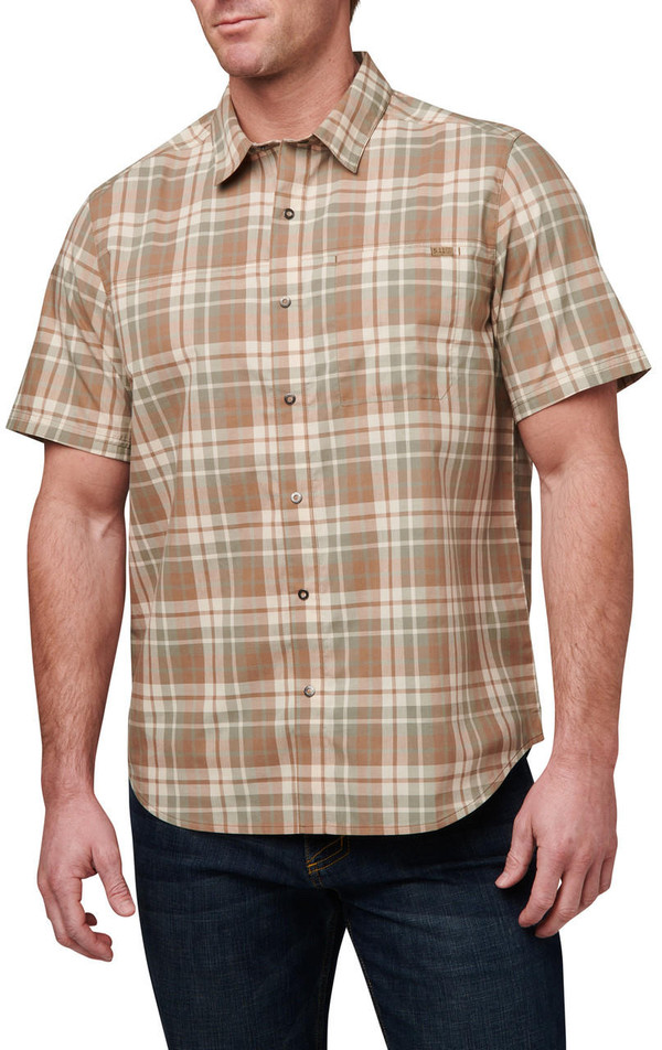 5.11 Tactical Men's Gunther Short Sleeve Plaid Shirt  71211 