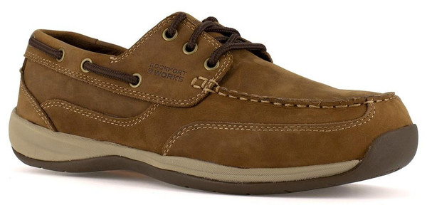 Rockport Sailing Club Women's Brown Three Eye Tie Work Boat Shoe  RK676 