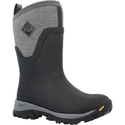 Muck Boots ASVMA101 Women's Black Arctic Ice Mid Boot + Vibram Arctic Grip A.T.  ASVMA101 