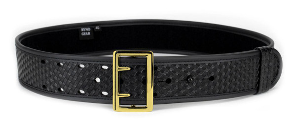 First Class Uniforms  2 1/4" Basketweave Synthetic Leather Duty Belts  BSL101G 