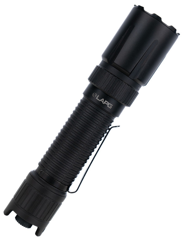 LAPG F-10 2,300 Lumen USB-C Rechargeable Dual Tail Switch Tactical Flashlight