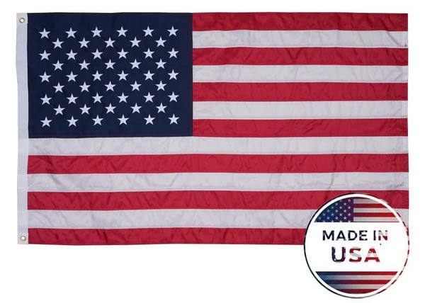 Flag Stars 100% USA Made Poly American Flag (Embroidered)  FS-USP 