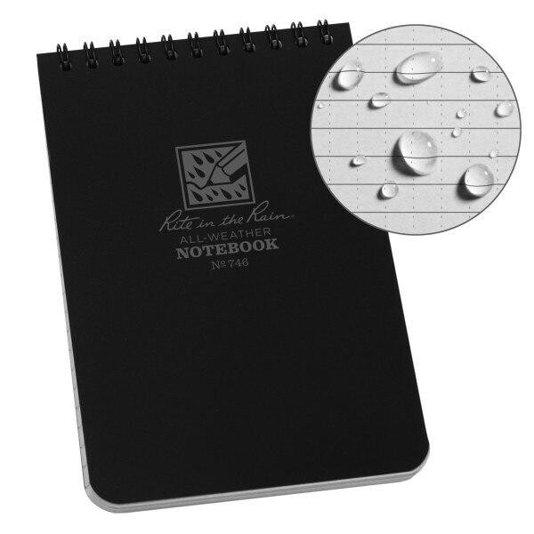 Rite in the Rain 4x6 Notebook-Black 746-RI