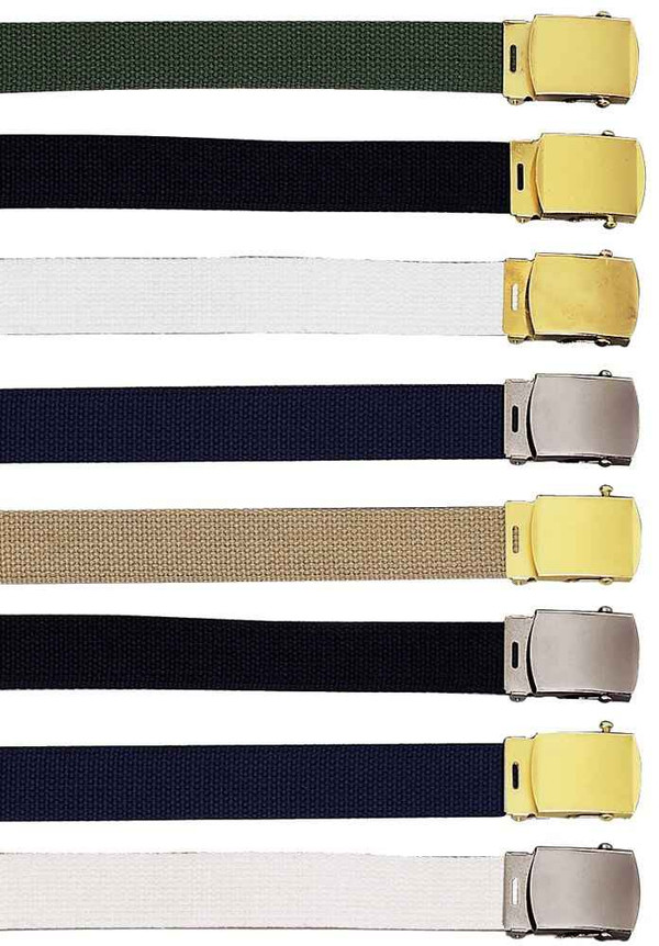 All aavailable options for the Rothco 44 Military Web Belts 