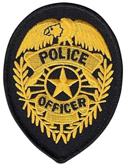 Heros Pride Police Officer Badge POLICE-OFFICER-BADGE - Silver/Black