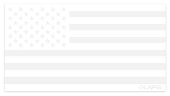 LA Police Gear Clear White US Flag Sticker