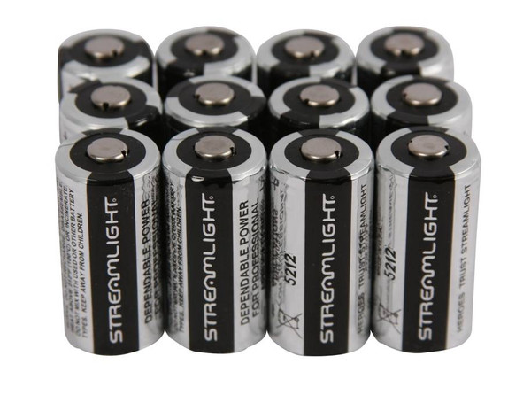 Streamlight 3V CR123 Lithium Batteries - 12 Pack 12PACK