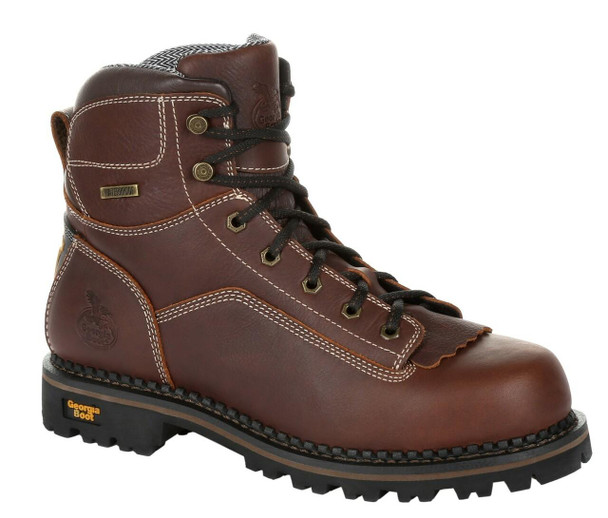 Georgia Boot Logger 6" Brown Waterproof AMP LT Low Heel Boot  GB00270 