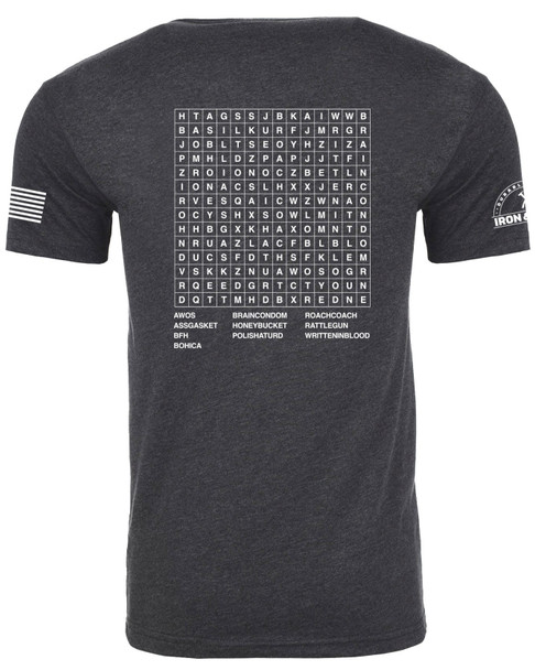 Iron & Haft Men's Wordsearch Short Sleeve T-Shirt