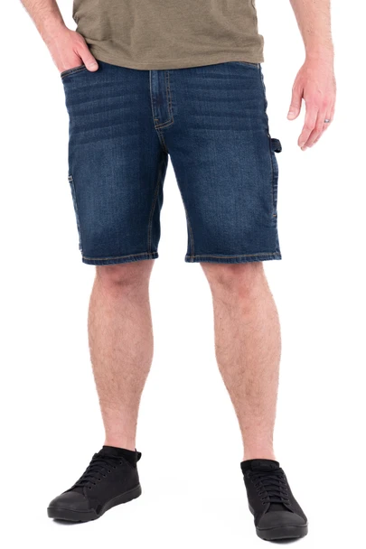 Iron & Haft Men's Journeyman Work Jean Shorts, denim work shorts with multiple pockets and durability.