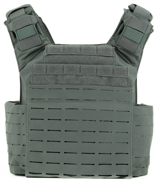 LA Police Gear Grey Atlas MOLLE Plate Carrier