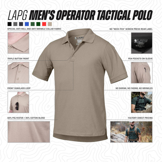 LA Police Gear Operator Tactical Polo Shirt