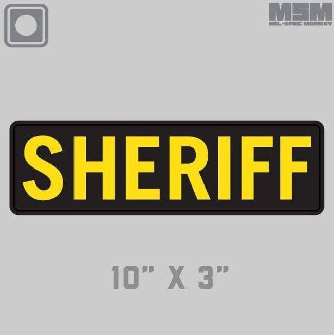Mil-Spec Monkey Sheriff 10 x 3 PVC Patch SHERIFF-10X3