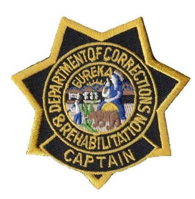 Heros Pride California Department of Corrections and Rehabilitation Caprain Star Patch 8059
