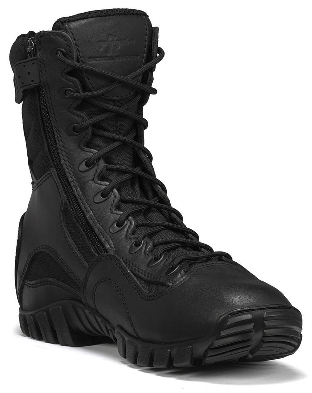 Tactical Research Mens Black Lightweight Hot Weather Khyber Side Zip Tactical Boot TR960Z