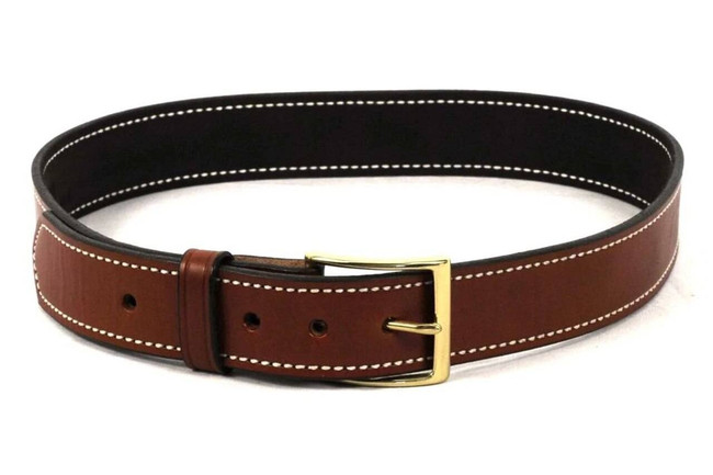 DeSantis Gunhide Tan 1 1/2 Plain Lined Leather Belt profile